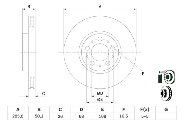 BOSCH Fren diski 1284865 - Görsel 5