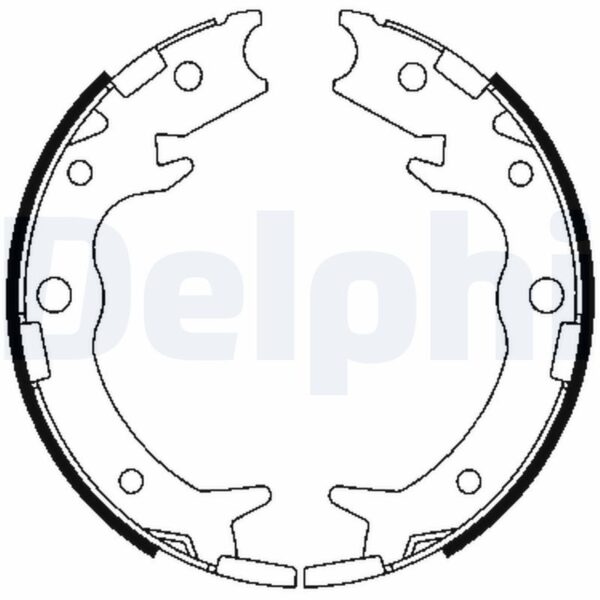 DELPHI Fren pabuç takımı, el freni 39765717