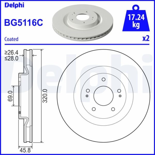 DELPHI Fren diski 953301503