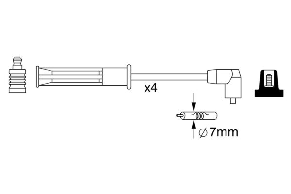 BOSCH Ateşleme kablosu seti 1082596 - Görsel 5